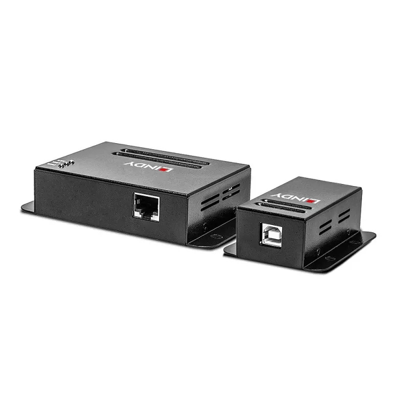 Lindy 50m 4 Port USB 2.0 Cat.6 Extender, Network transmitter & receiver, 50 m, 480 Mbit/s, Cat5, Cat5e, Cat6, NS1021, Phosphor bronze