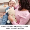 Fisher-Price Soothe & Settle Bunny Plush Baby Toy & Customizable Sound Machine with Motion