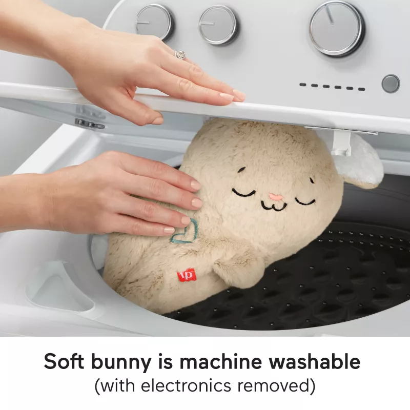 Fisher-Price Soothe & Settle Bunny Plush Baby Toy & Customizable Sound Machine with Motion