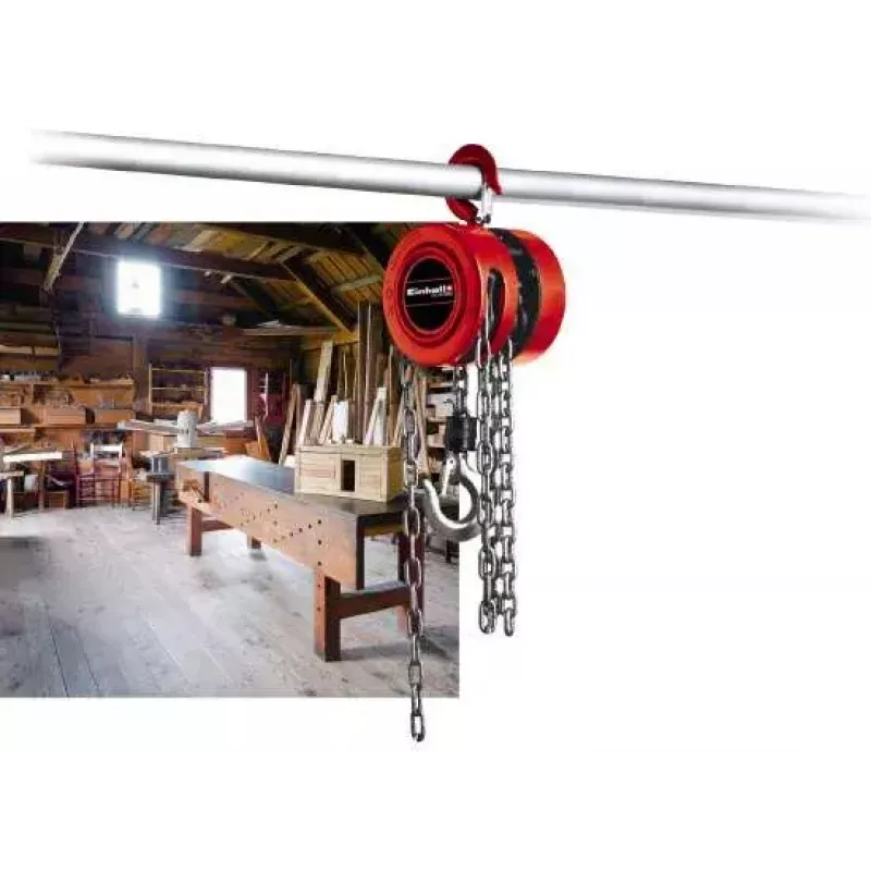 Chain hoist Einhell TC-CH 1000 1000 kg 2.5 m Red Silver