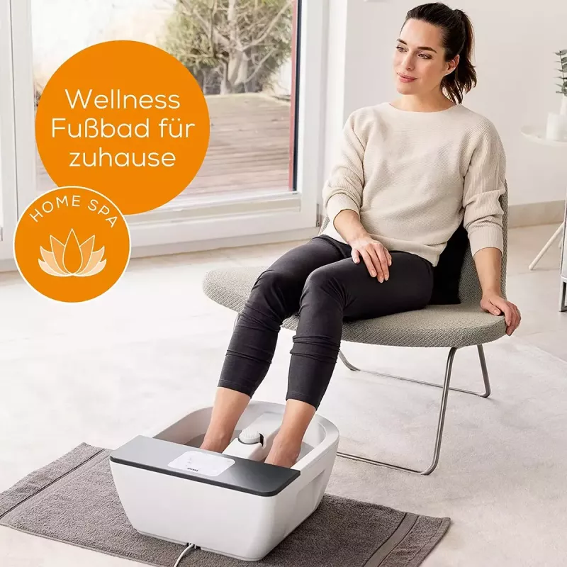 Foot spa Beurer FB 60 — electric foot bath, white/grey