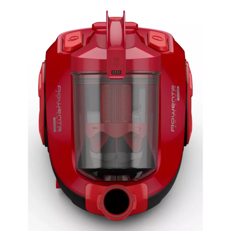 Rowenta Swift Power Cyclonic RO2913 bagless cylinder vacuum cleaner, 3-stage filtration, red