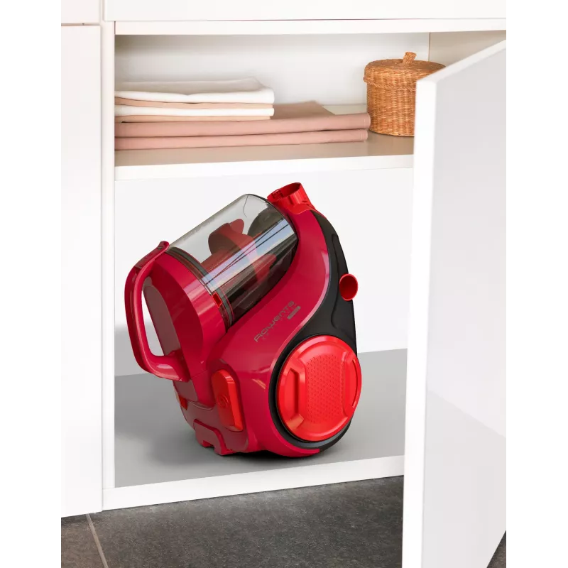 Rowenta Swift Power Cyclonic RO2913 bagless cylinder vacuum cleaner, 3-stage filtration, red