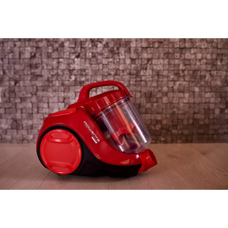 Rowenta Swift Power Cyclonic RO2913 bagless cylinder vacuum cleaner, 3-stage filtration, red