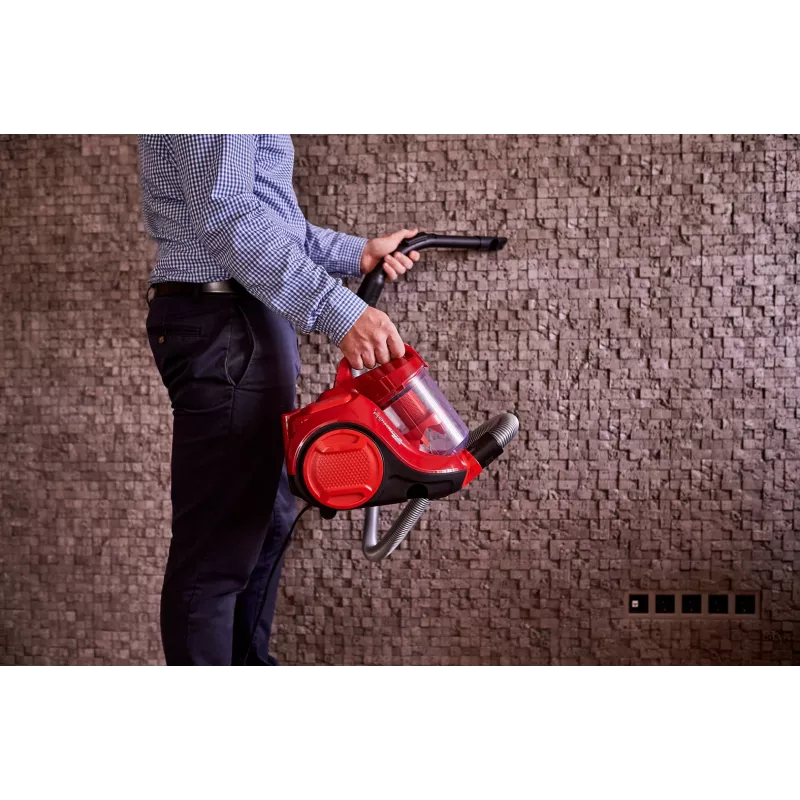 Rowenta Swift Power Cyclonic RO2913 bagless cylinder vacuum cleaner, 3-stage filtration, red
