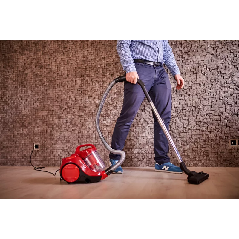 Rowenta Swift Power Cyclonic RO2913 bagless cylinder vacuum cleaner, 3-stage filtration, red