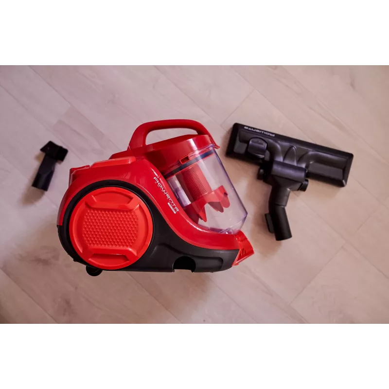 Rowenta Swift Power Cyclonic RO2913 bagless cylinder vacuum cleaner, 3-stage filtration, red