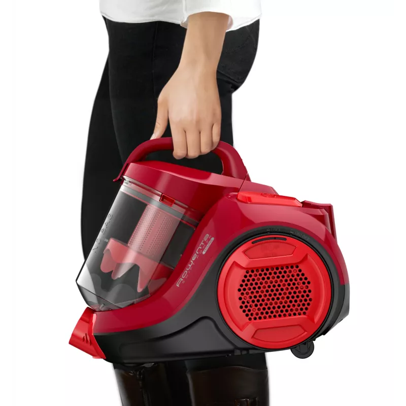 Rowenta Swift Power Cyclonic RO2913 bagless cylinder vacuum cleaner, 3-stage filtration, red