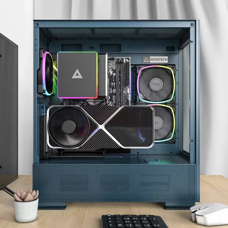 PC Case Montech SKY TWO Midi Tower Blue