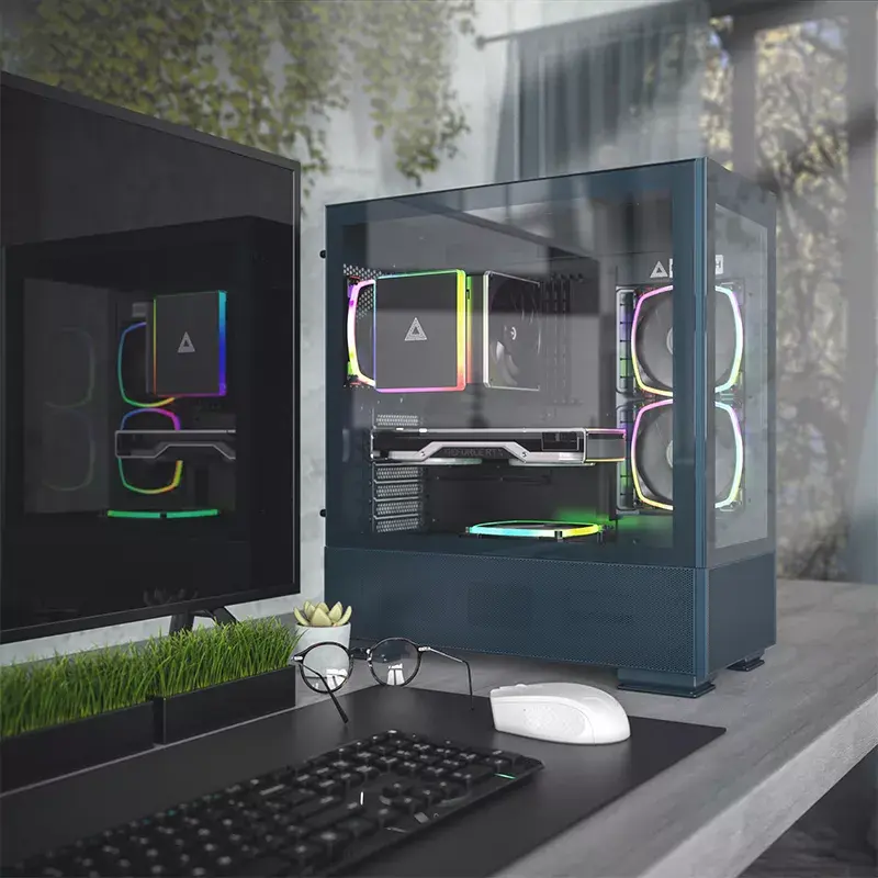 PC Case Montech SKY TWO Midi Tower Blue