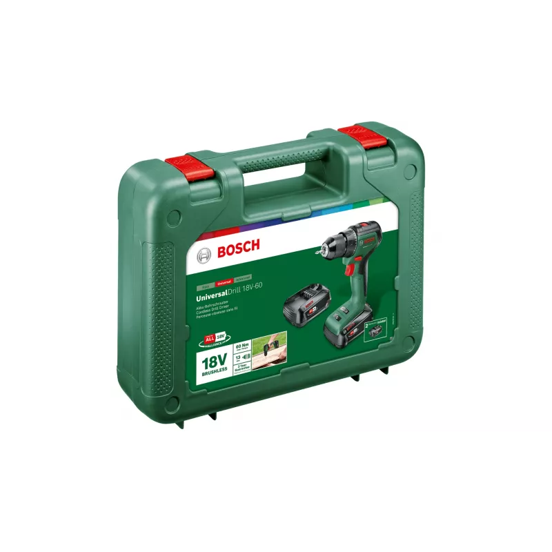 Bosch Universal Drill 18V-60 1900 RPM Keyless 1.3 kg Black, Green