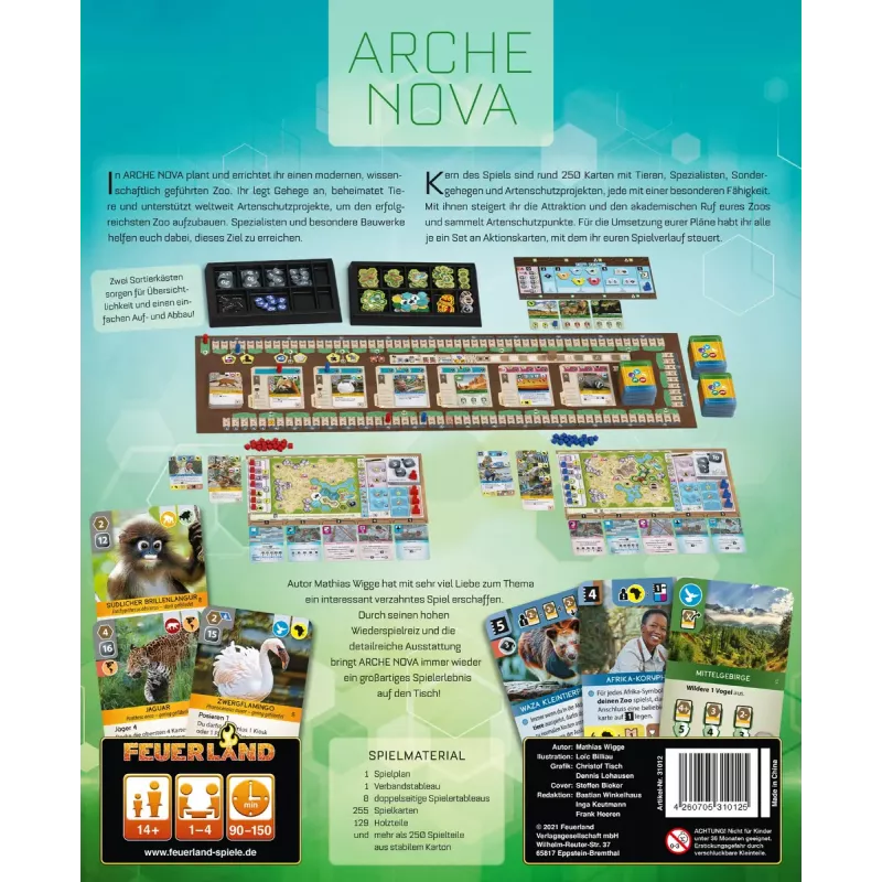 Board game Pegasus Spiele Arche Nova — Lateral thinking family game, age 14+