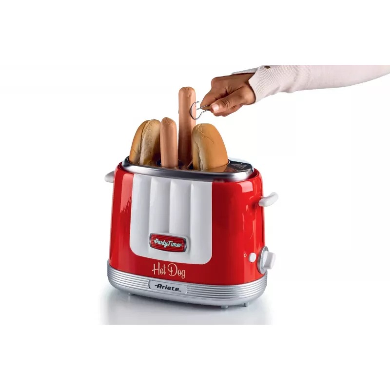 Ariete 206 Hot dog Maker Party Time, 650W, Sandwiches & Hot Dog, Red