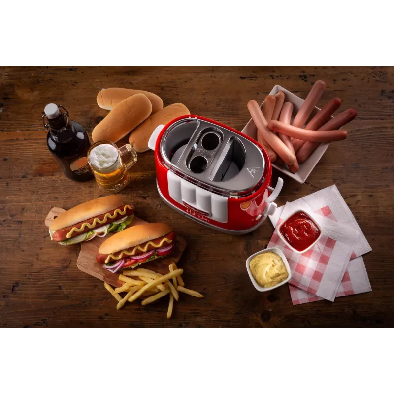 Ariete 206 Hot dog Maker Party Time, 650W, Sandwiches & Hot Dog, Red