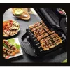 Contact Grill Tefal GC7148 — 2000W, stainless steel housing, rectangular, adjustable thermostat, grid top surface, 365×365×175 mm