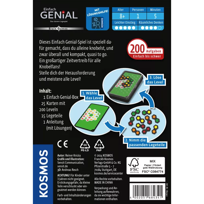 Kosmos 45496914 board/card game 5 min Board game Logical