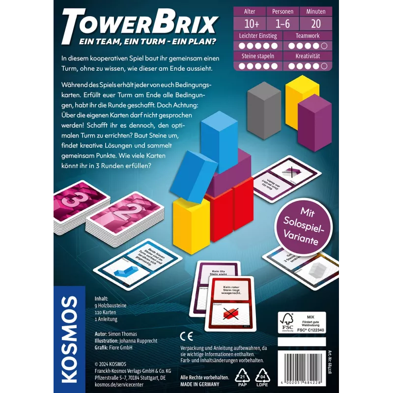 Kosmos TowerBrix 20 min Board game Family