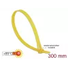 Releasable cable tie DELOCK 18761 — Nylon, 300 mm x 7.6 mm, Yellow, 100 pcs