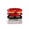 Ariete 205 Hamburger Maker Party Time, Hamburger making machine, 1200 W, Double non-stick plates, 2 compartments, Easy to clean, Red