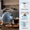 Ariete 2877 Kettle Vintage, 1,7L, Cordless, Blue, 1.7 L, 2000 W, Light Blue, Water level indicator, Cordless, Filtering