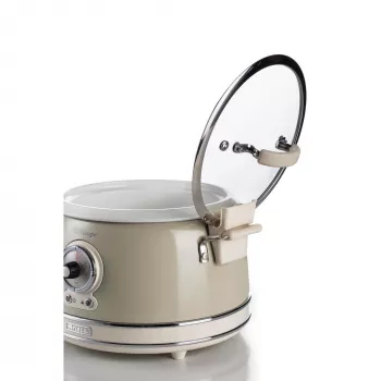 Ariete 2904 Rice Cooker - Electric Rice Cooker with ceramic bowl - Homemade Sushi - Multicooker - Vintage Line - 3.5 L - 650 W - Beige
