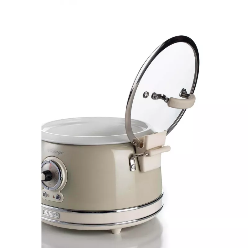 Ariete 2904 Rice Cooker - Electric Rice Cooker with ceramic bowl - Homemade Sushi - Multicooker - Vintage Line - 3.5 L - 650 W - Beige