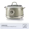 Ariete 2904 Rice Cooker - Electric Rice Cooker with ceramic bowl - Homemade Sushi - Multicooker - Vintage Line - 3.5 L - 650 W - Beige