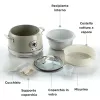 Ariete 2904 Rice Cooker - Electric Rice Cooker with ceramic bowl - Homemade Sushi - Multicooker - Vintage Line - 3.5 L - 650 W - Beige