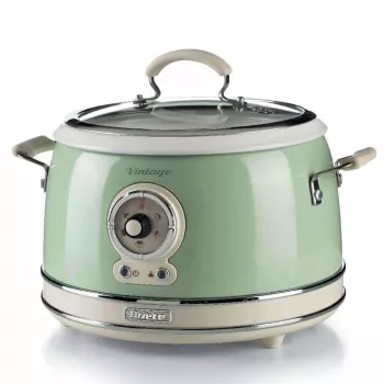 Ariete 2904 Rice Cooker - Electric Rice Cooker with ceramic bowl - Homemade Sushi - Multicooker - Vintage Line - 3.5 L - 650 W - Green