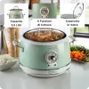 Ariete 2904 Rice Cooker - Electric Rice Cooker with ceramic bowl - Homemade Sushi - Multicooker - Vintage Line - 3.5 L - 650 W - Green