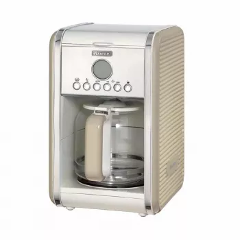 Ariete 1342 American Coffee Machine, Tempered Glass Jug, Up to 12 Cups, 24 Hour Programming Timer, LCD display, Auto Shut Off, 2000 W, Plastic, Beige
