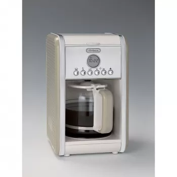 Ariete 1342 American Coffee Machine, Tempered Glass Jug, Up to 12 Cups, 24 Hour Programming Timer, LCD display, Auto Shut Off, 2000 W, Plastic, Beige
