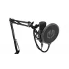 PC microphone ENDORFY Solum — USB-C wired cardioid mic, 16-bit/48 kHz, 18–21000 Hz, table mount, 2.9 m cable, headphone out, pop-filter