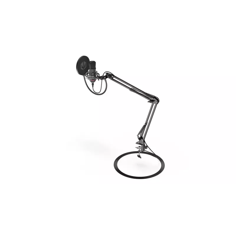 PC microphone ENDORFY Solum — USB-C wired cardioid mic, 16-bit/48 kHz, 18–21000 Hz, table mount, 2.9 m cable, headphone out, pop-filter