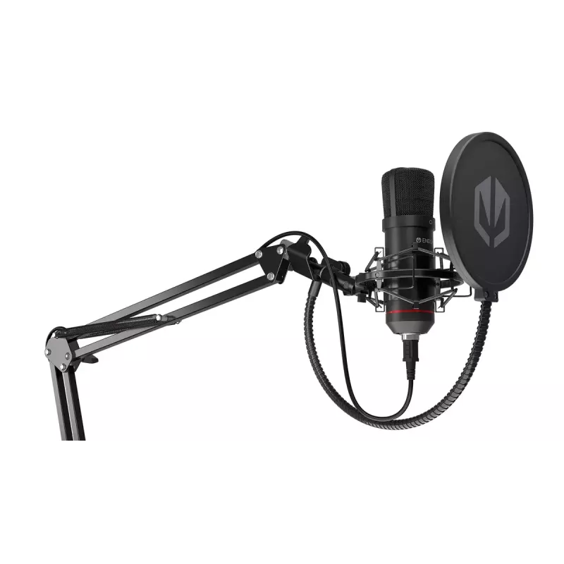 PC microphone ENDORFY Solum — USB-C wired cardioid mic, 16-bit/48 kHz, 18–21000 Hz, table mount, 2.9 m cable, headphone out, pop-filter