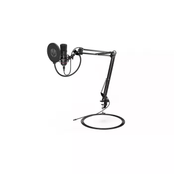 PC microphone ENDORFY Solum — USB-C wired cardioid mic, 16-bit/48 kHz, 18–21000 Hz, table mount, 2.9 m cable, headphone out, pop-filter