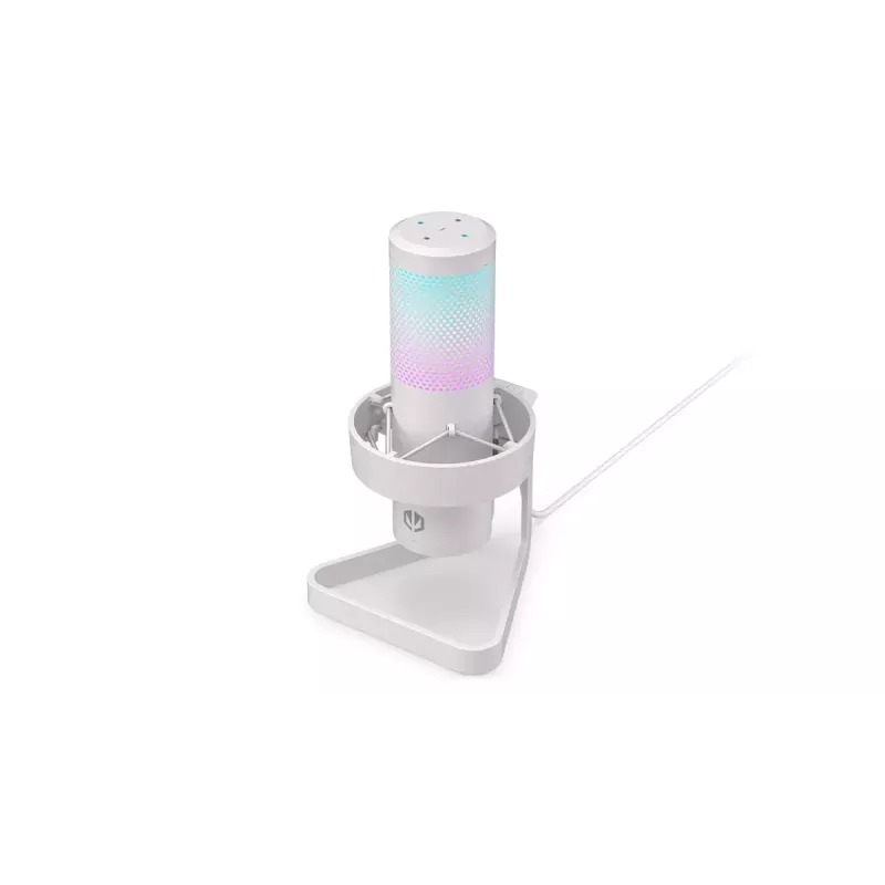 PC microphone ENDORFY AXIS Streaming White — USB, cardioid, 30–18 kHz, 192 kHz/24-bit, table stand, mute, headphone out