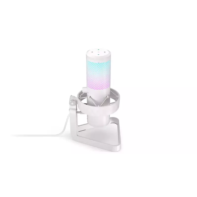 PC microphone ENDORFY AXIS Streaming White — USB, cardioid, 30–18 kHz, 192 kHz/24-bit, table stand, mute, headphone out