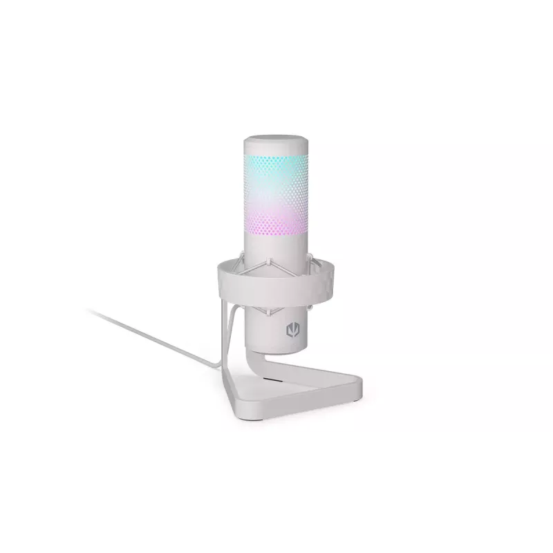 PC microphone ENDORFY AXIS Streaming White — USB, cardioid, 30–18 kHz, 192 kHz/24-bit, table stand, mute, headphone out
