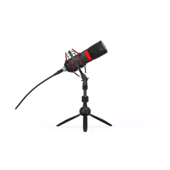 PC microphone ENDORFY Solum Streaming T — USB wired, 24-bit/48 kHz, 18–21000 Hz, table mount, headphone out, black