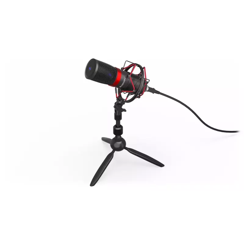 PC microphone ENDORFY Solum Streaming T — USB wired, 24-bit/48 kHz, 18–21000 Hz, table mount, headphone out, black
