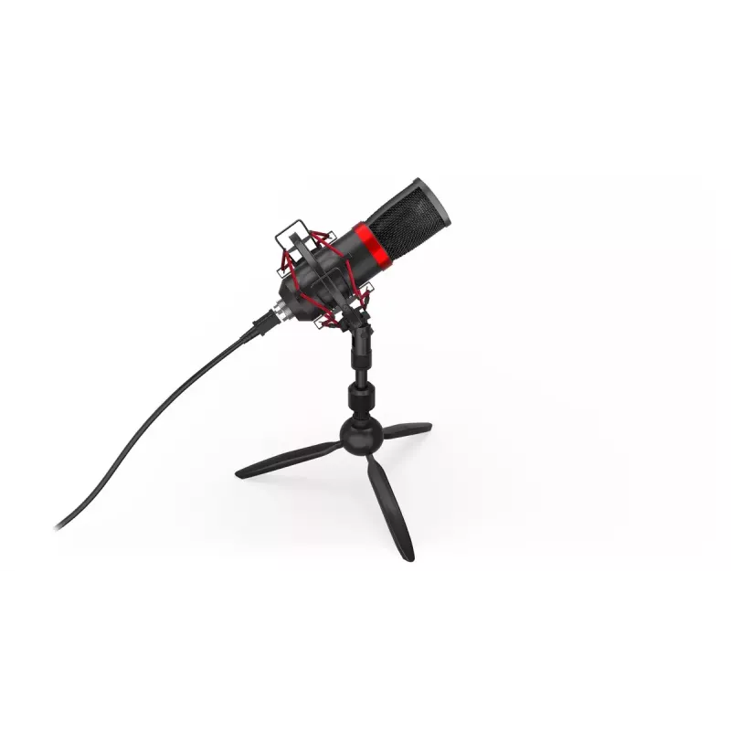 PC microphone ENDORFY Solum Streaming T — USB wired, 24-bit/48 kHz, 18–21000 Hz, table mount, headphone out, black