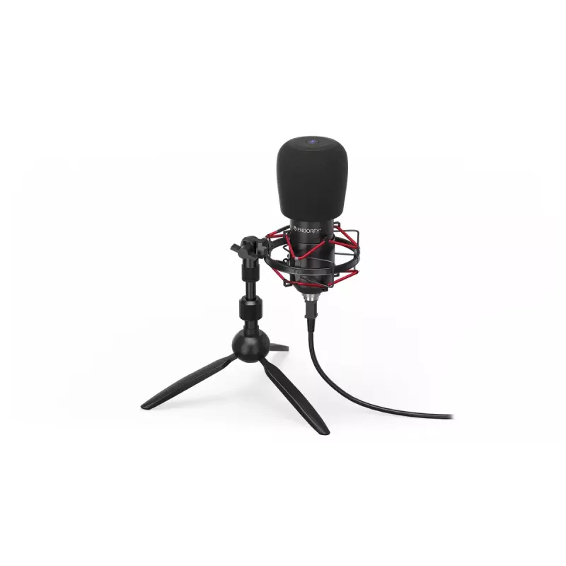 PC microphone ENDORFY Solum Streaming T — USB wired, 24-bit/48 kHz, 18–21000 Hz, table mount, headphone out, black