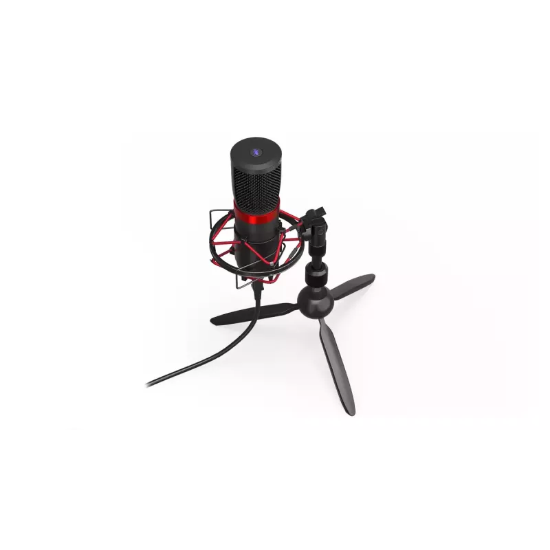 PC microphone ENDORFY Solum Streaming T — USB wired, 24-bit/48 kHz, 18–21000 Hz, table mount, headphone out, black