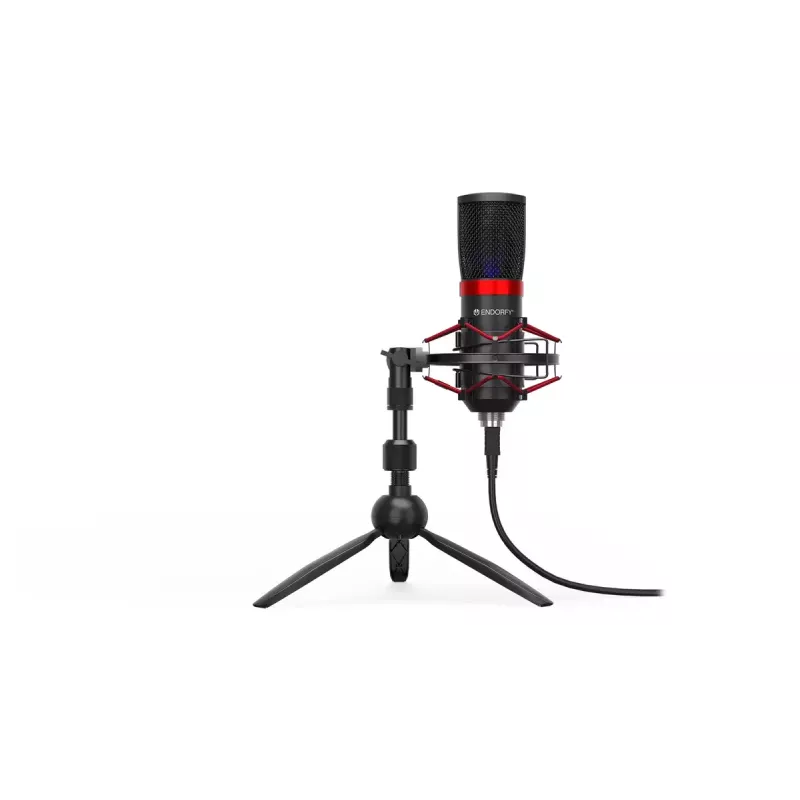 PC microphone ENDORFY Solum Streaming T — USB wired, 24-bit/48 kHz, 18–21000 Hz, table mount, headphone out, black