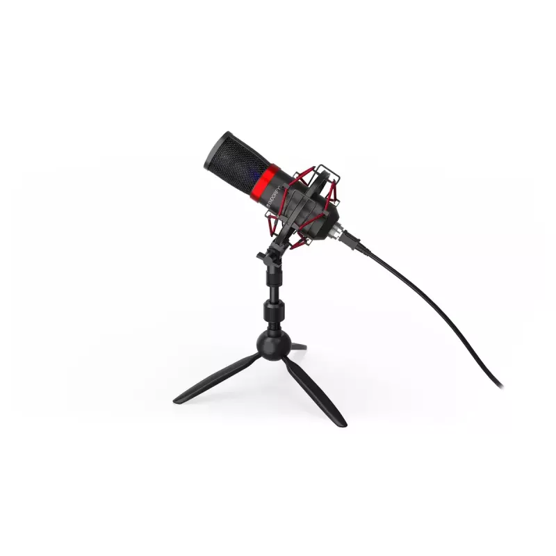 PC microphone ENDORFY Solum Streaming T — USB wired, 24-bit/48 kHz, 18–21000 Hz, table mount, headphone out, black