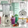 Ariete 583, Vintage Blender with 1.5 Liter glass cup, 4 Stainless Steel Blades, 4 Speeds + Pulse, 1000 Watt, Beige
