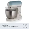 Ariete 1588 Vintage Mixer, Planetary Mixer for bread, pizza, cakes and pastries,5.5 L Capacity, 7 speeds, 2400 Watts, Pastel Blue