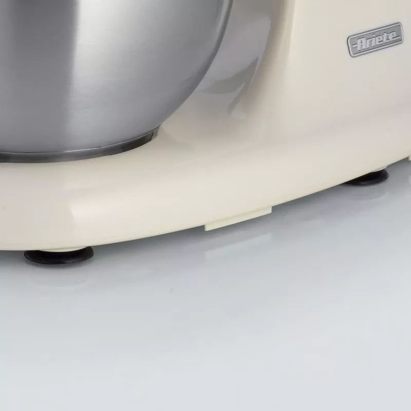 Ariete 1588 Vintage Mixer, Planetary Mixer for bread, pizza, cakes and pastries,5.5 L Capacity, 7 speeds, 2400 Watts, Pastel Beige