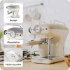 Ariete 1389 Vintage Espresso Coffee Machine - Espresso coffee machine for ground coffee or ESE pods, in a pastel beige colour